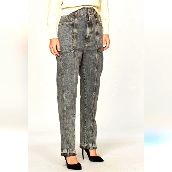Isabel Marant Etoile Jeans In Washed Denim Size 34 - Picture 1 of 12